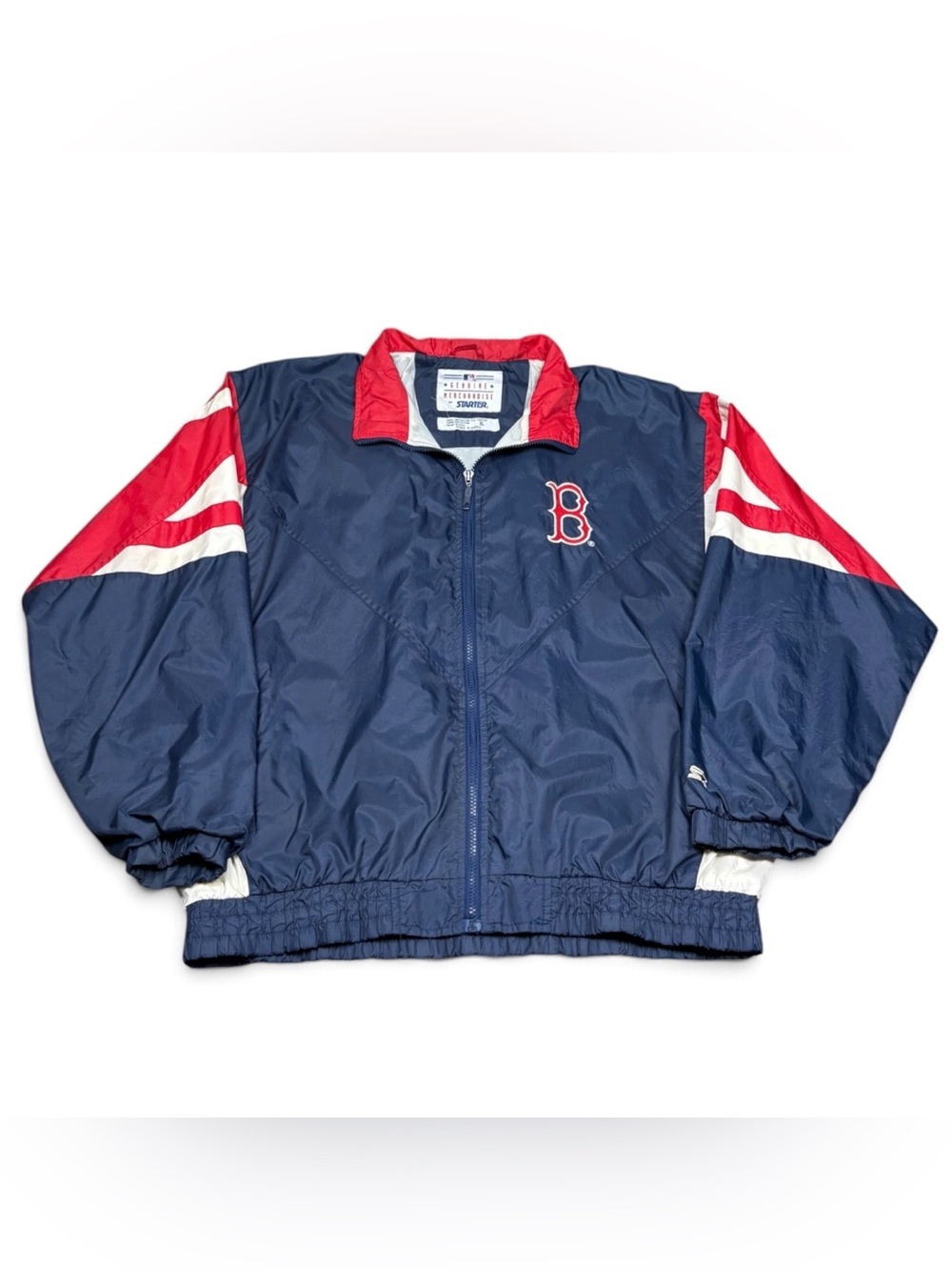 Vintage 90s Boston Red Sox Starter MLB Baseball Windbreaker Jacket Navy Men’s XL